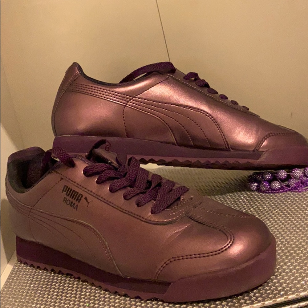 Purple metallic pumas foamy-sole style ^.^